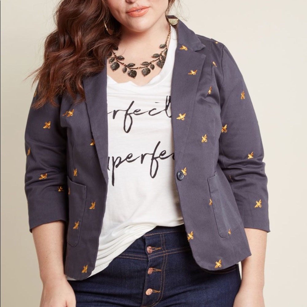 Modcloth 1X Bee Jacket/blazer
